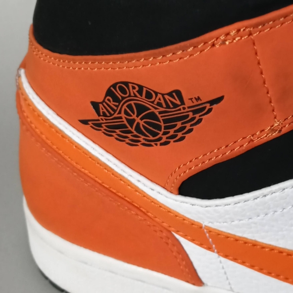 Nike Air Jordan 1 Mid \'Shattered Backboard\' Shoes Men Black  orange White